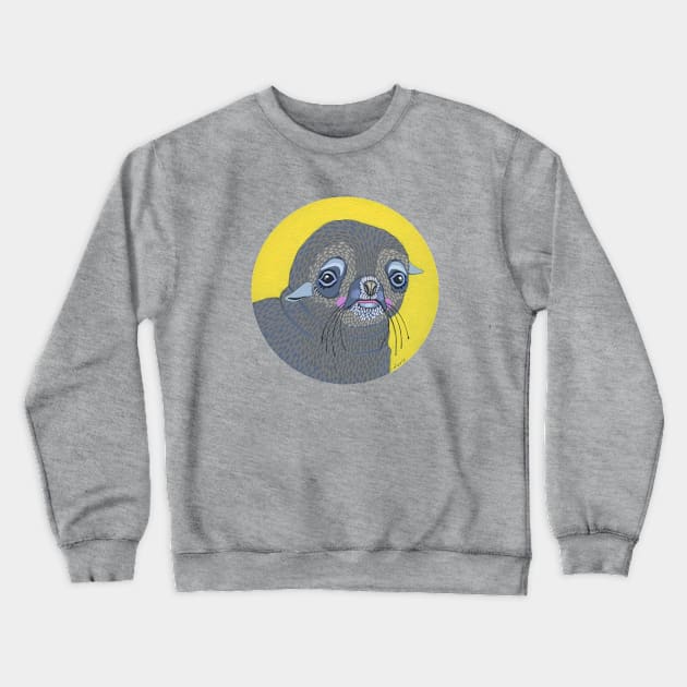 Sea Lion Crewneck Sweatshirt by jenniferdavisart